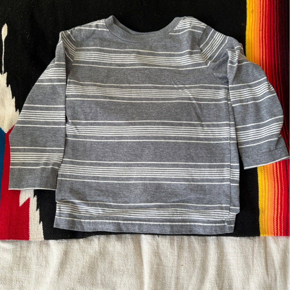 Cat & Jack Gray Striped Kids Shirt